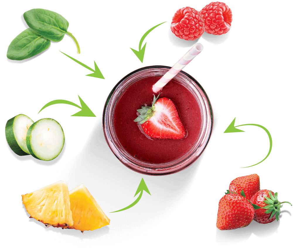 Sprint Alacsony cukortartalmú Smoothie Mix összetevők